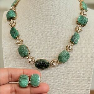 Elegant emerald Necklace Set
